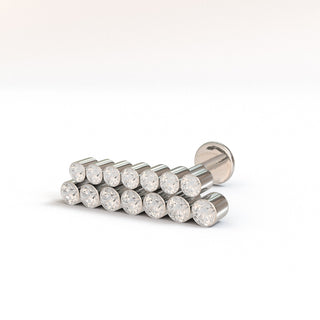 Straight diamond Titanium flat back