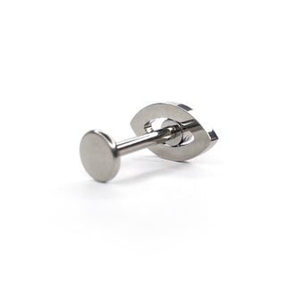 Eye of Cleopatra Silver Titanium Flat Back