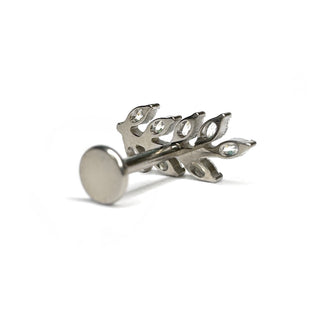 Garden of Eden Silver Titanium Flat Back