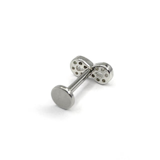 Infinite Love silver titanium flat back