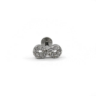 Infinite Love silver titanium flat back