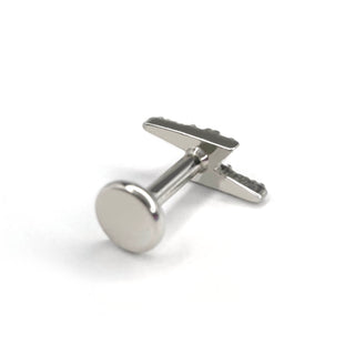 Thunder silver titanium flat back