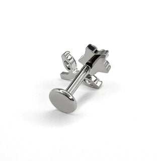 Rose silver titanium flat back