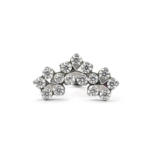 Lorom silver titanium flat back