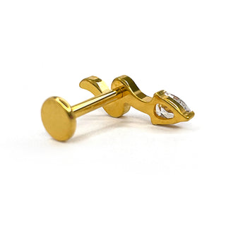Gold Mamba titanium flat back