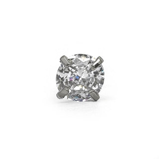 Stud Silver titanium flat back