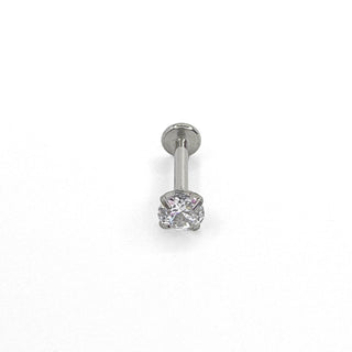 Stud Silver titanium flat back