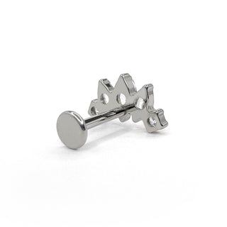 Mirage silver titanium flat back
