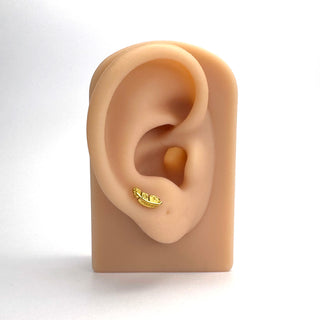 Ethereal Feather gold titanium flat back