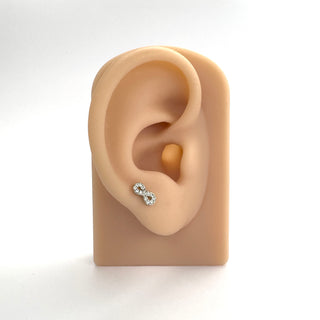 Infinite Love silver titanium flat back