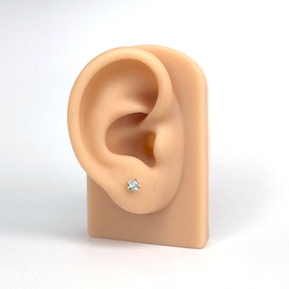 Stud Silver titanium flat back