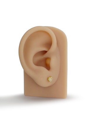 Gold Heart titanium flat back
