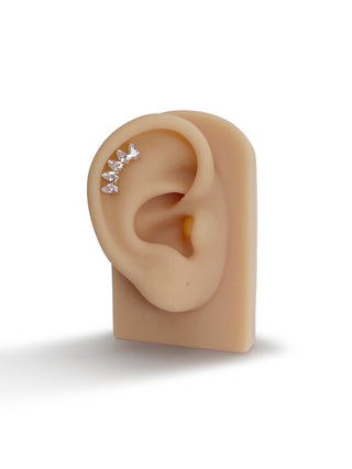 Crown Gem gold titanium flat back