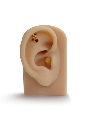 Ruby Heart Cherry Helix Earring