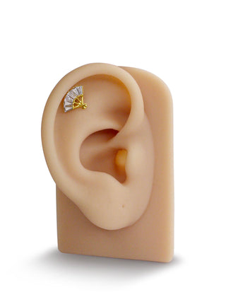 Baguette Crystal Ear Stud