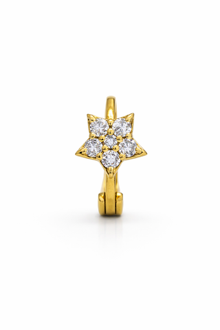Nova - Gold & Diamond Hoop Earring
