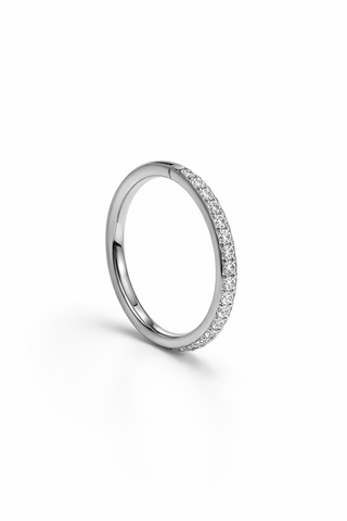 Eclat Soleil Hoop - 10 mm - White Gold