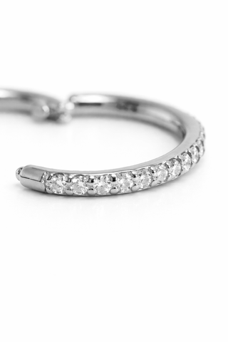 Eclat Soleil Hoop - 10 mm - White Gold