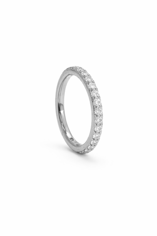 Eclat Soleil - 8mm - Gold & Diamond Hoop