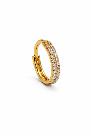 Elysia - Gold & Diamond Hoop Earring