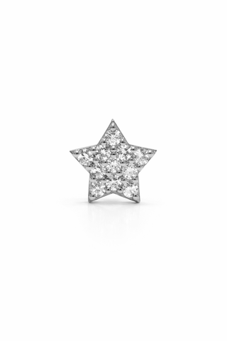 Aurora Star - Gold & Diamond Flat Back Stud Earring