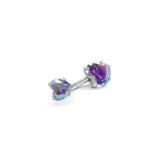 Prismatic Heart Gem Belly Ring