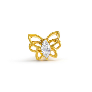 Butterfly Gem Ear Flat back