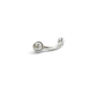 Elegant Silver Rook Piercing