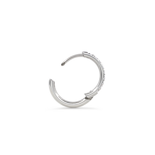 Curve Crystal Silver Ear Ring