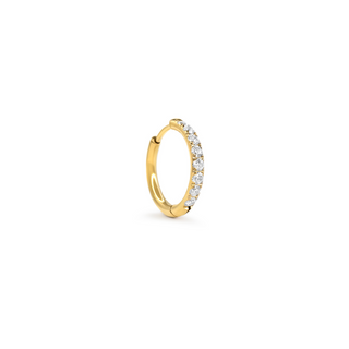 Curve Crystal Gold Ear Ring