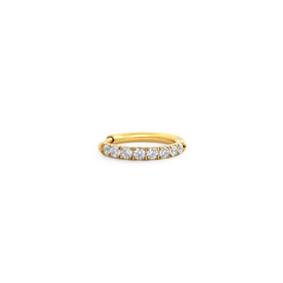 Curve Crystal Gold Ear Ring
