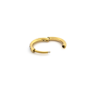 Curve Crystal Gold Ear Ring