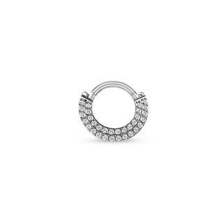 Crystal Crescent Hoop Earring
