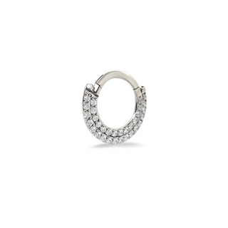 Crystal Crescent Hoop Earring