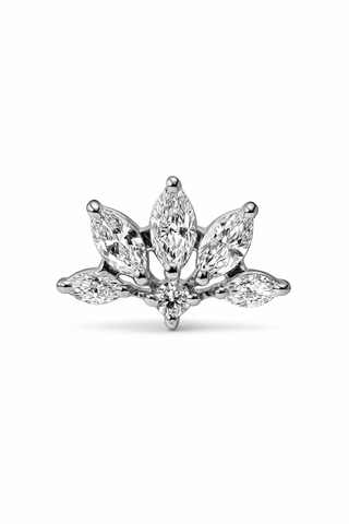 Celeste Crown - Gold & Diamond Flat Back Stud Earring