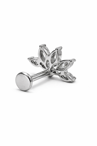 Celeste Crown - Gold & Diamond Flat Back Stud Earring